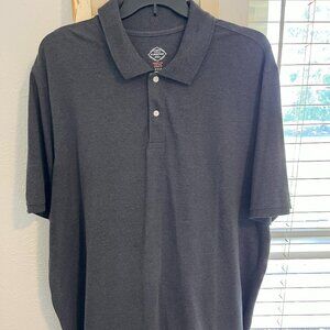 St Johns Bay Dark Gray Polo Shirt Mens Sz 3XLT Big And Tall
